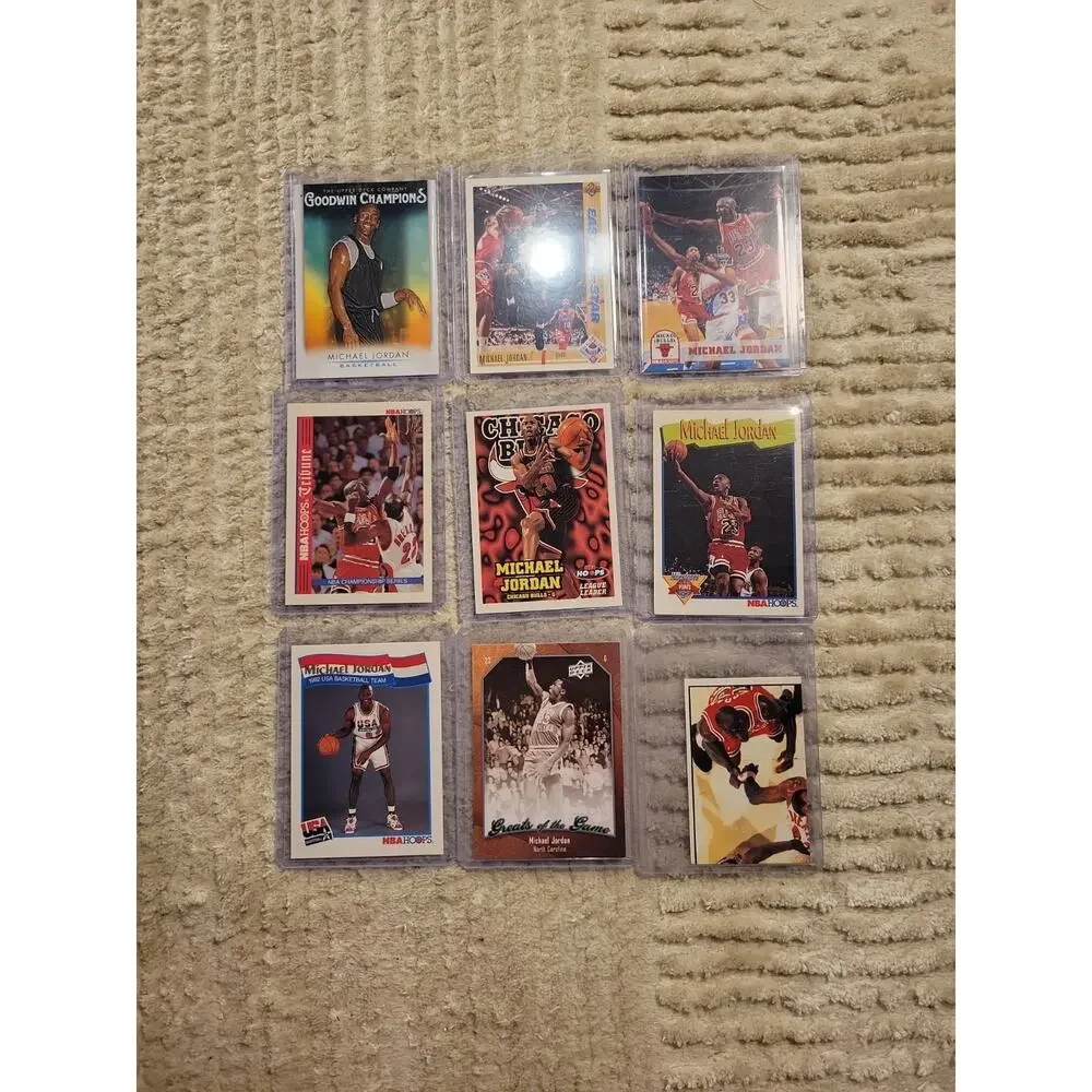 Michael Jordan Lot 9 Cards upper deck Chicago Bulls Basketball Cards